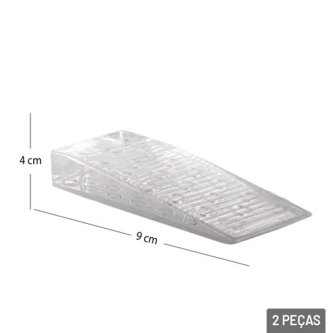 Aparador de Porta Plástico 2 Pçs 9cm Transparente